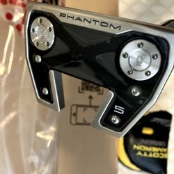 Scotty Cameron 2022 Phantom X5 Putter, NIB, with Head Cover; RH; Pistolero+ Grip.