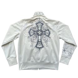 Vintage Y2K Monarchy Patchwork Cross Track Jacket Size Large