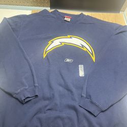 Vintage San Diego  Chargers Reebok Navy blue 2XL sweater new with tags. 