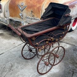 Antique baby stroller