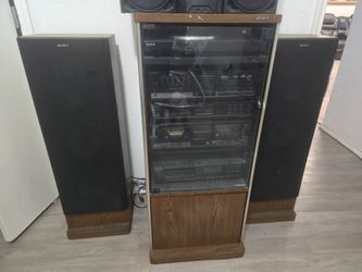 vintage sony stereo setup