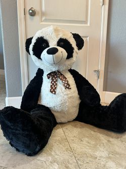 My panda pal, inflatable stuffed animal