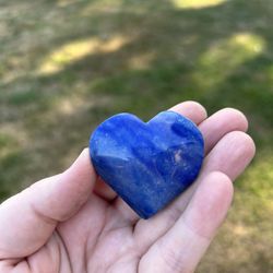Blue Adventurine Heart Carving
