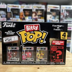 SEALED FIVE NIGHTS AT FREDDY'S BITTY FUNKO POP 4-PACK 5NAF Horror 5 Video Games