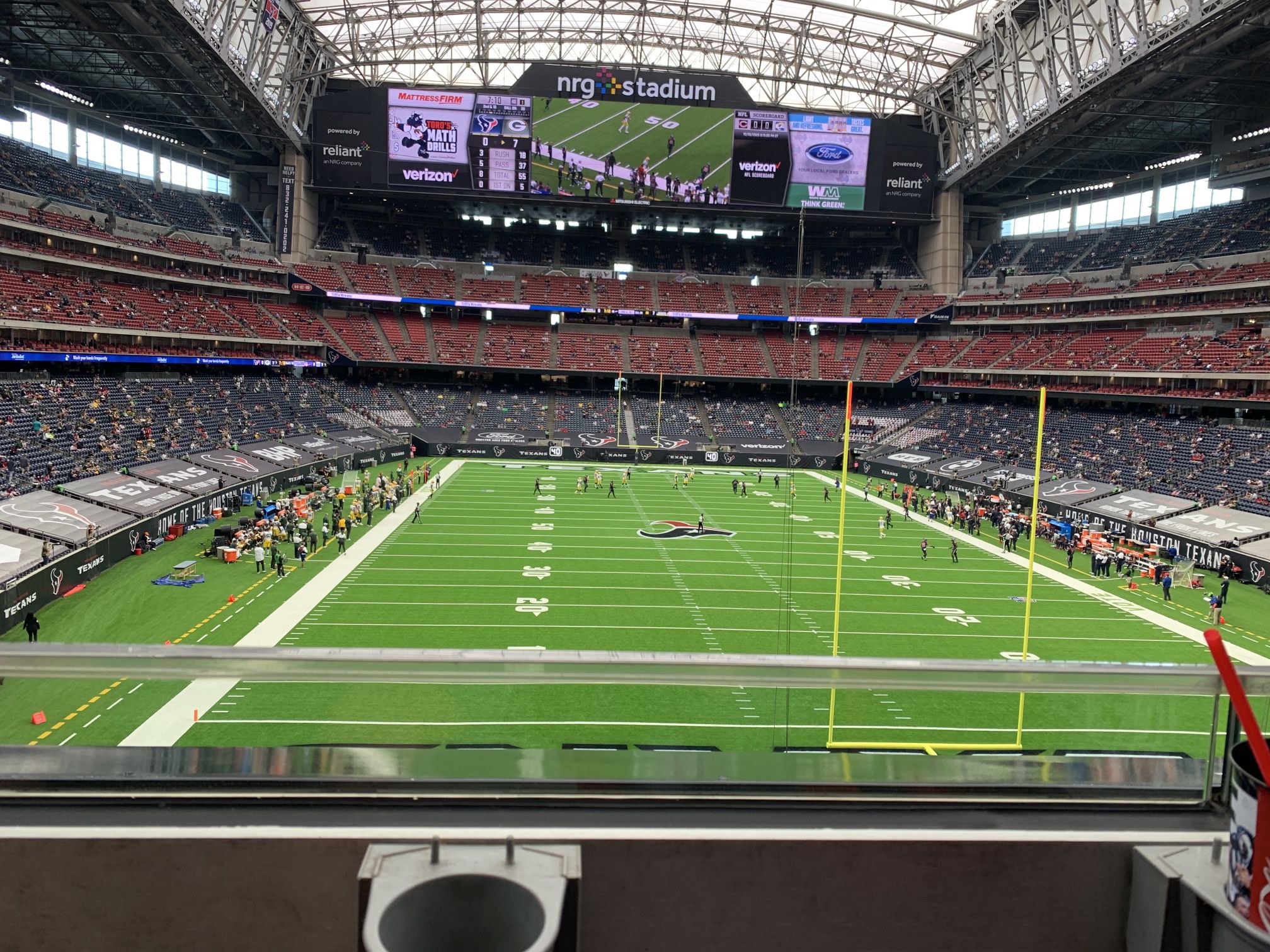Front Row Mezzanine on Aisle - Texans vs Colts - FACE VALUE