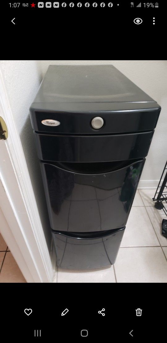 washer dryer storage drawers with clothes hanger rod rack