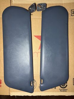 1987-96 Ford F150 F250 F350 Driver & Passenger Side Sun Visor Pair Set Blue