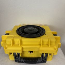 Hand Built Blue Tooth Portable Yellow Speaker Box 12 By 10 