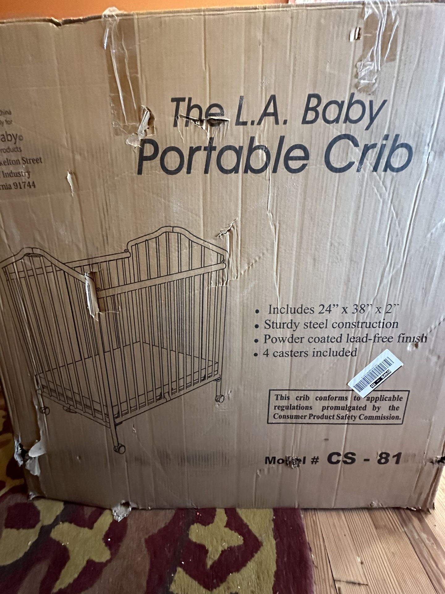La Baby Portable Crib With Mattresses