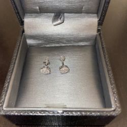 1/3 CARRAT WHITE GOLD DIAMOND EARRINGS 