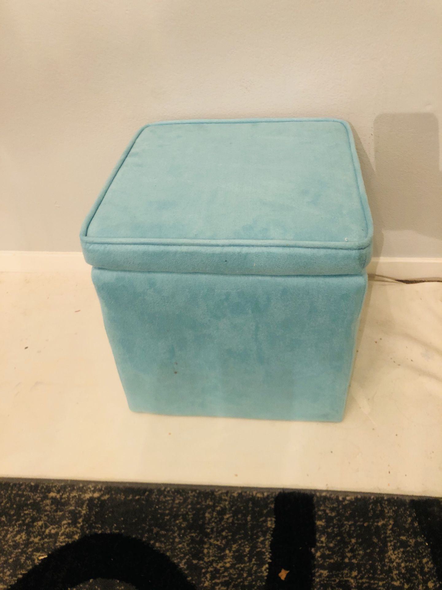 Aqua Ottoman Storage Cube