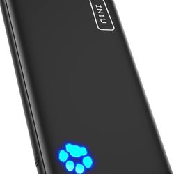 INIU Portable Charger, Slimmest 10000mAh 5V/3A Power Bank, USB C in&Out High-Speed Charging Battery Pack, External Phone Powerbank Compatible with iPh