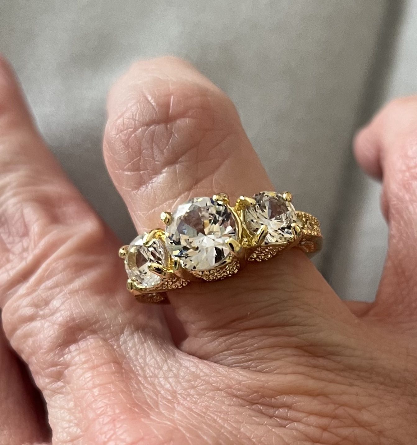 New CZ gold filled wedding ring size 7