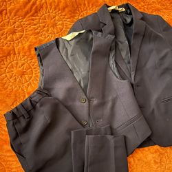 3 Pc Suit H&M Navy Blue