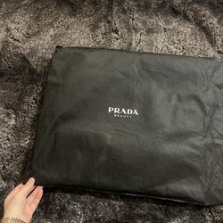 Prada Beauty Tote Bag, light green and black color, Reversible