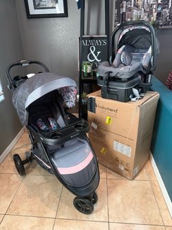 Title Brand New Baby Trend Sky View Plus Stroller & EZ Flex-Loc Infant Car Seat, BluebellAdjustable Canapé