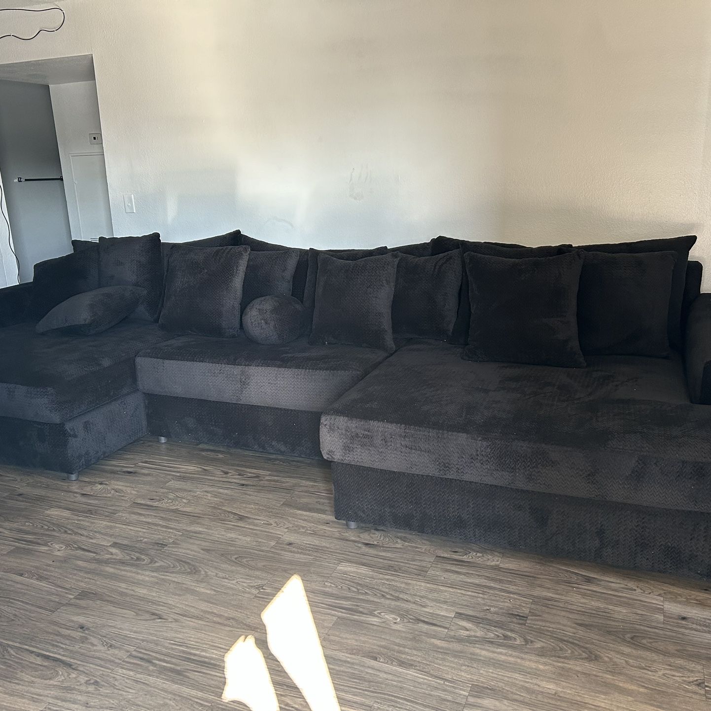 Huge Black Comfy Couch