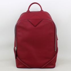 MCM Duke Red Leather Backpack 