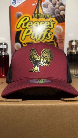 Red Hat With Gold Rooster Logo