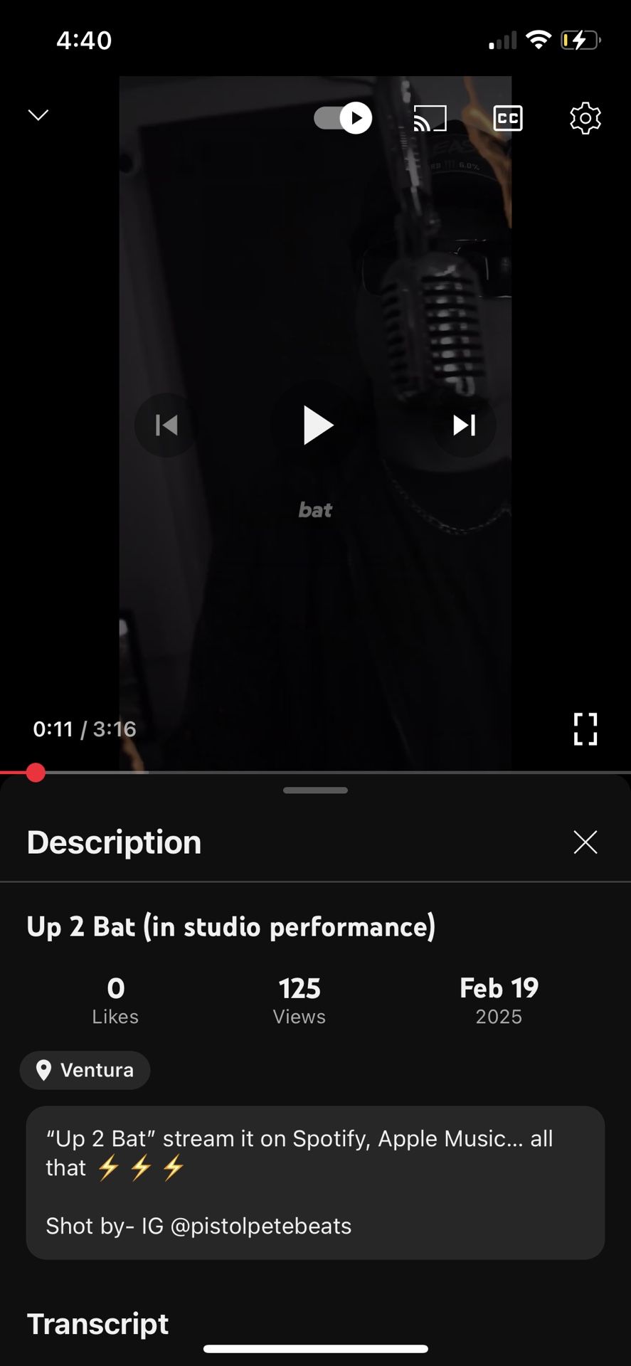 YouTube-Dangerinthe805 “Up 2 Bat”