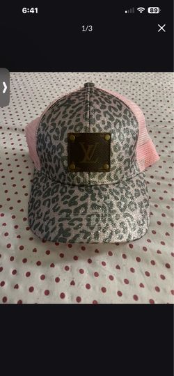 Baddie Leopard/ Shiny Ponytail Hat/Cap
