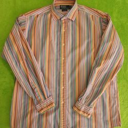 Polo Ralph Lauren Men's Vintage L Westerton multicoloured striped long sleeve button up shirt