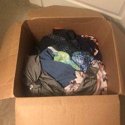 large box of girl clothes