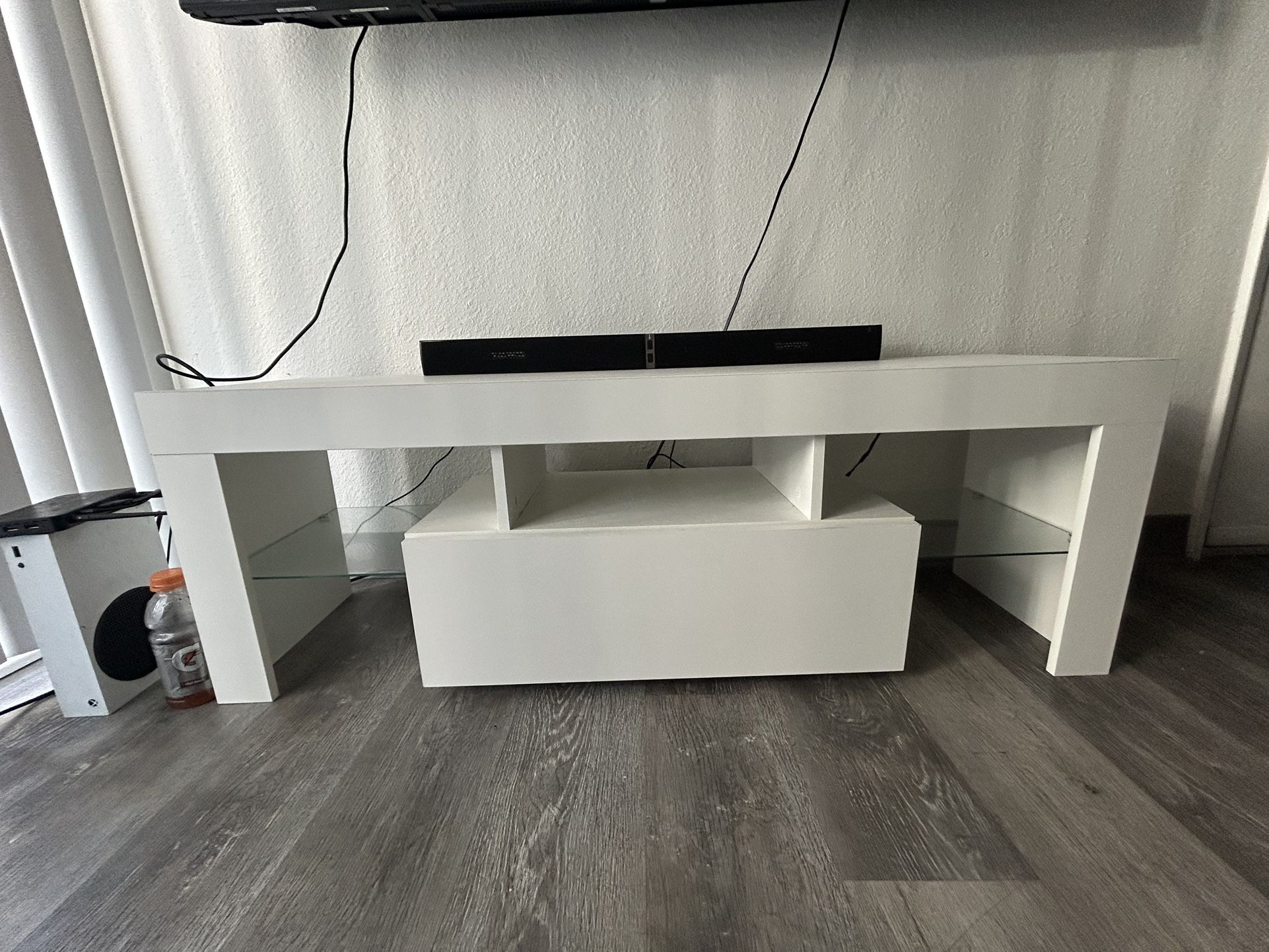 White TV Consol Table
