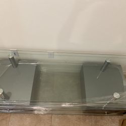 Glass tv stand with drawers brand new