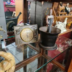 Vintage Pharmacist Set Clock And Tools