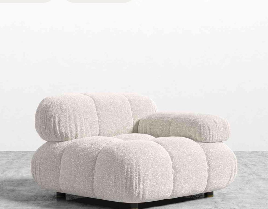 Rove Concepts Boucle Chair + Ottoman