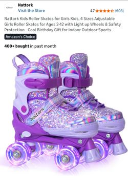 Nattork Kids Roller Skates girls purple