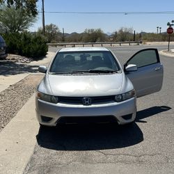 2007 Honda Civic Silver LX Coupe
