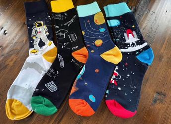 Novelty Space Math Socks Men 6-13