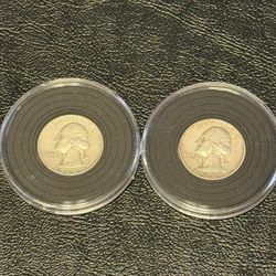 1964 D/P WASHINGTON SILVER QUARTERS BU