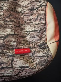 Kikkerland microbead log pillow-realistic wood grain cushion