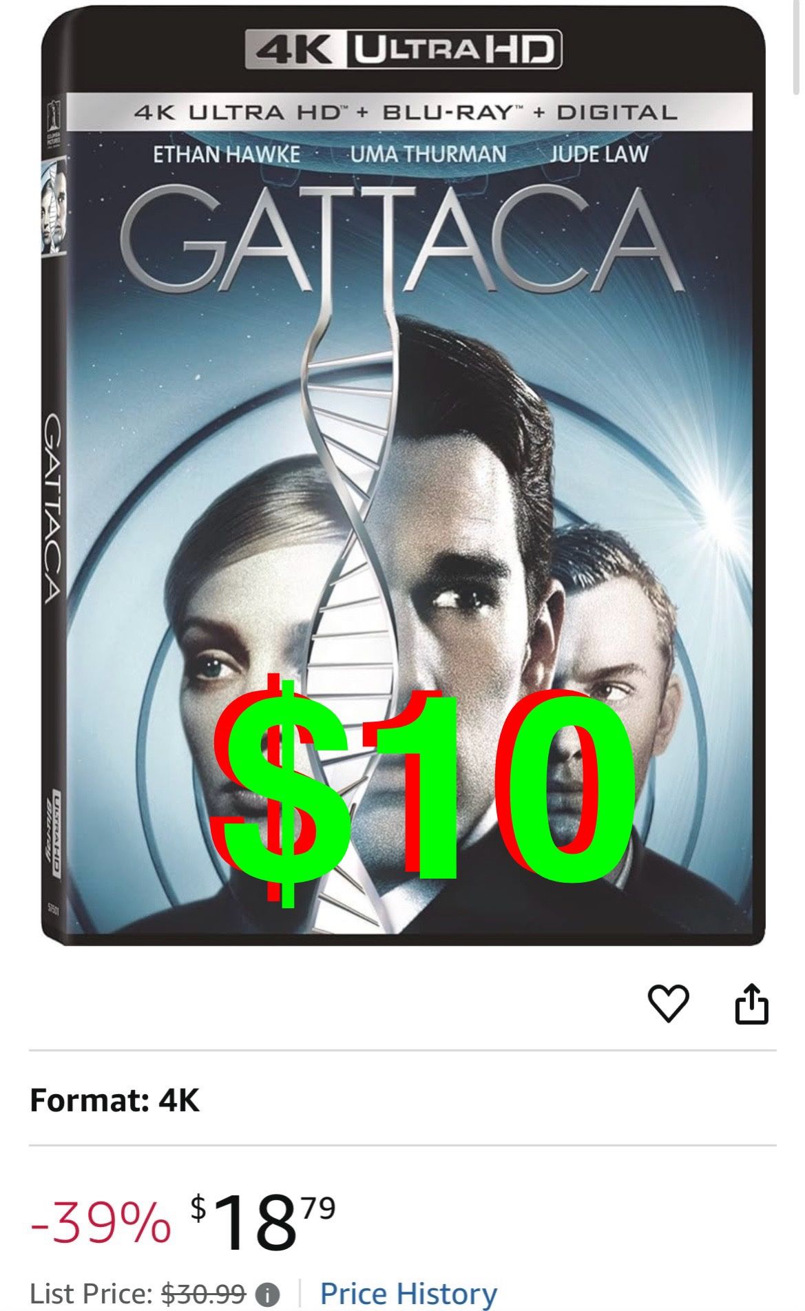 Gattaca - 4K + Blu-ray + Digital [4K UHD]
