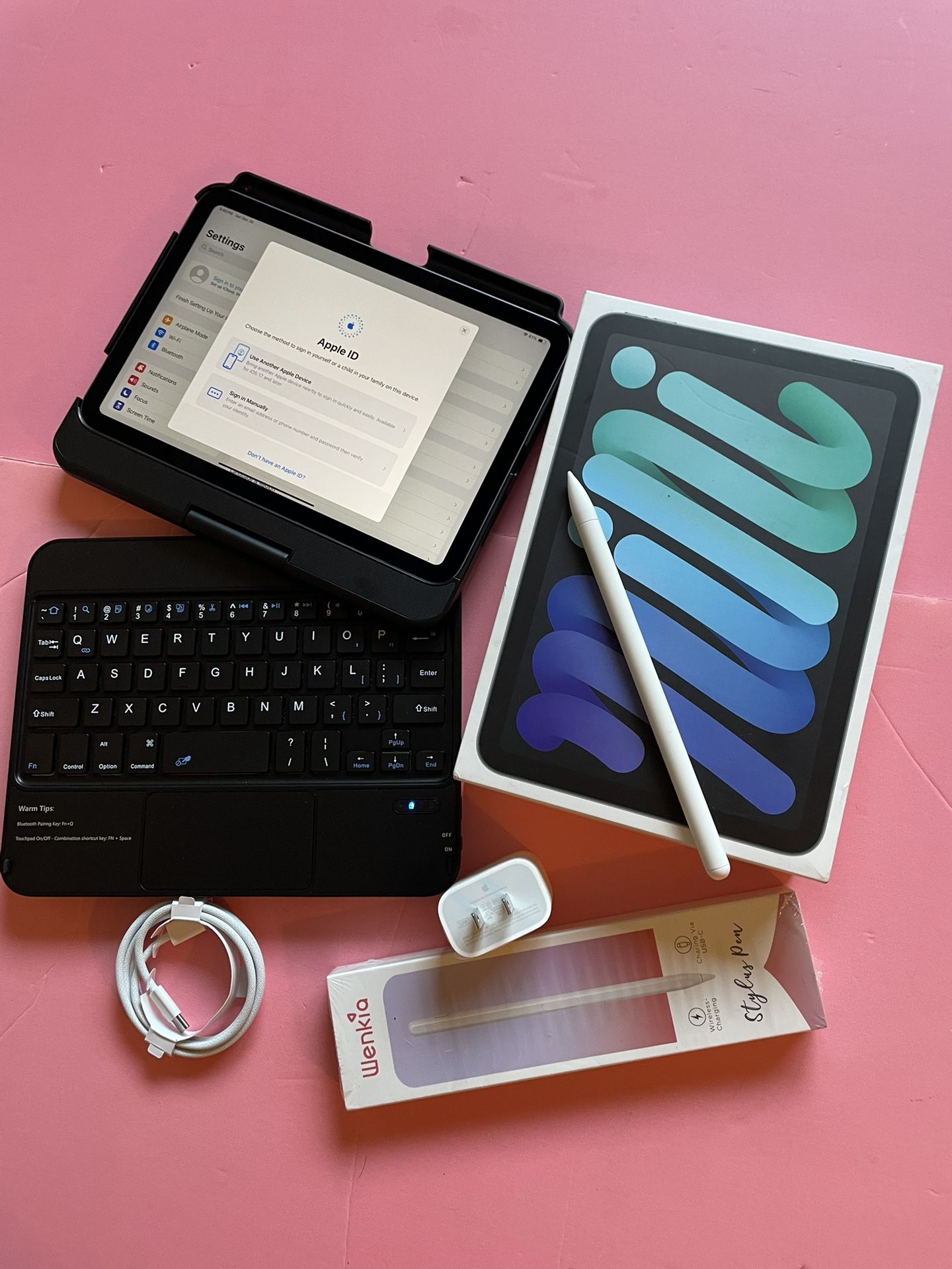 Apple ipad Mini 6th Generation (2021 model) 256GB With Box keyboard pencil & Accessories