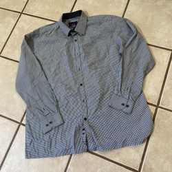 Mens LS Button Down Shirt Size L By Raymond Technosmart Like Néw