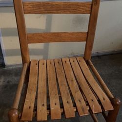 2 Solid Sturdy Wood Vintage Chairs 