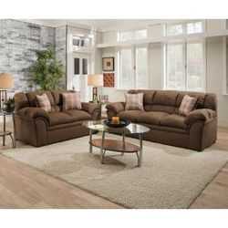 Sofa+ love seat microfiber set