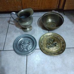 Brass And Pewter Items Vintage