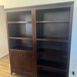 Double bookcase Adjustable Shelves 