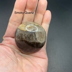 Smoky Quartz Genuine Palm Stone from Brazil 94g Gorgeous !