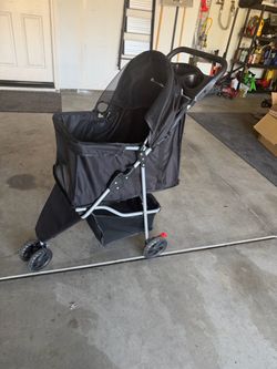 Black Pet Stroller with Canopy