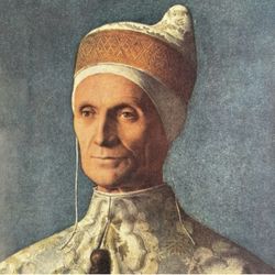 Original Vintage Fine Art Print GIOVANNI BELLINI Portrait Doge Leonardo Loredano 1930’s Printed Antique Artist Collectible Venice Inquisition