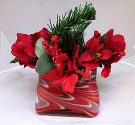 gorgeous Murano hand blown purse vase 