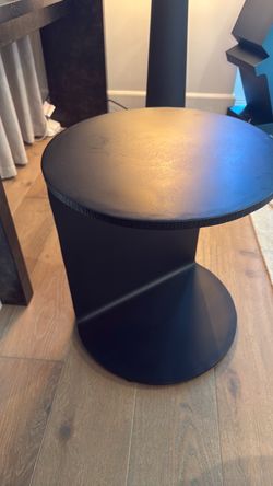 Black Round Side Table