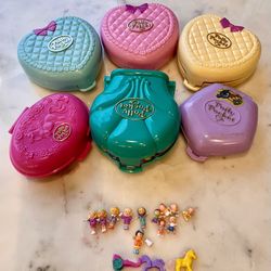 Original Polly Pocket compact toy and doll accessories lot 1990s vintage girls by bluebird 