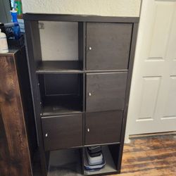 Espresso Cube Storage Shelf with Doors